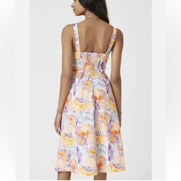 Anthropologie x Cecilia Pettersson! Tie Front Floral Midi Dress NWT! - Picture 2 of 12